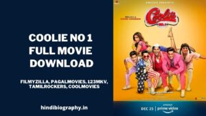 Read more about the article [ Download ] Coolie No 1 (2020) Full Movie Download HD 720p Filmywap, Filmyzilla, Pagalmovies, Tamilrockers, Filmypur