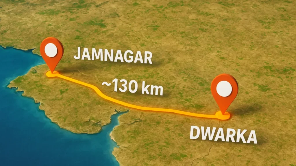 Jamnagar to Dwarka Distance